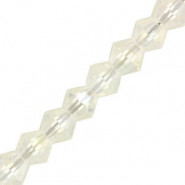 Faceted glass bicone beads 6mm Crystal ab